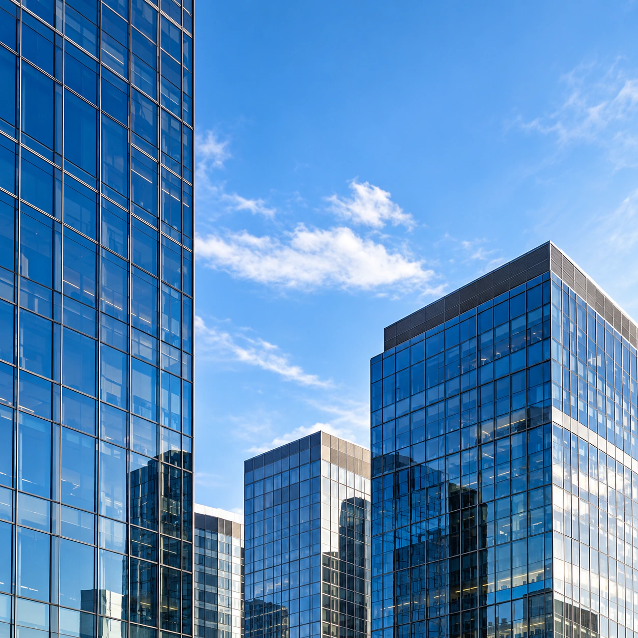 Modern office buildings